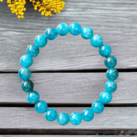 Bracelet Apatite Bleu 7mm