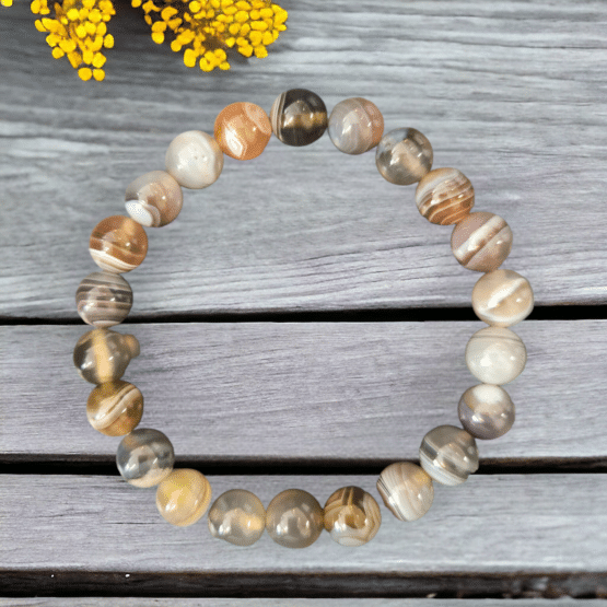 Bracelet Agate du Botswana 8mm