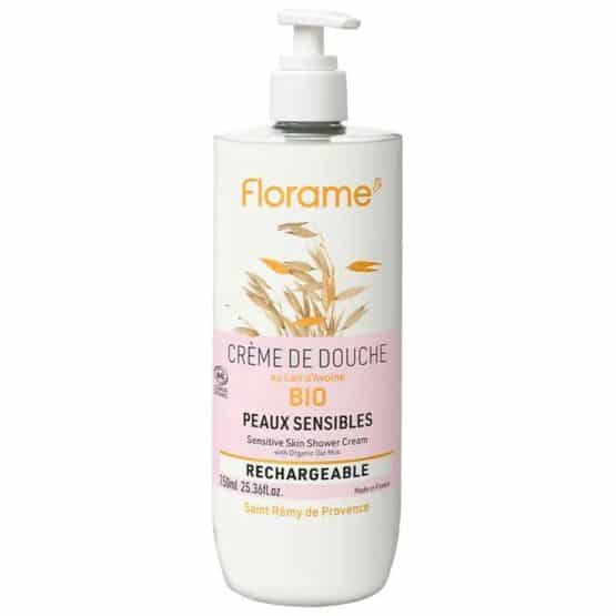 Florame Crème de douche Peaux sensibles Lait d’avoine BIO rechargeable 750ml