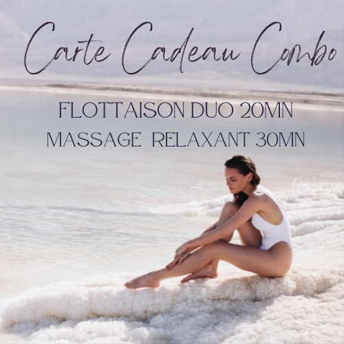 Bon cadeau Combo Flottaison DUO 20mm + Massage Relaxant 30mm